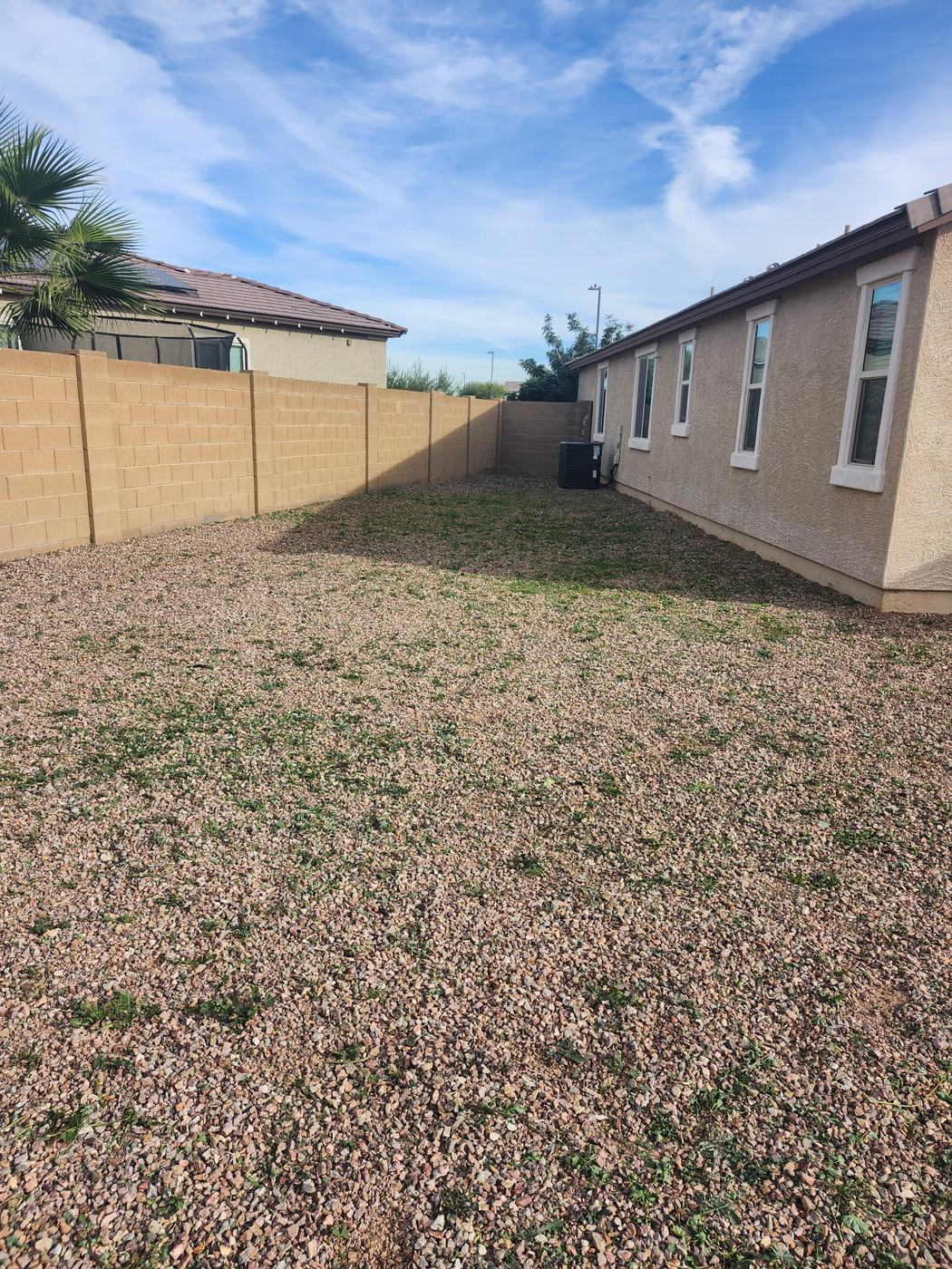 Backyard Gravel Weed Removal after service