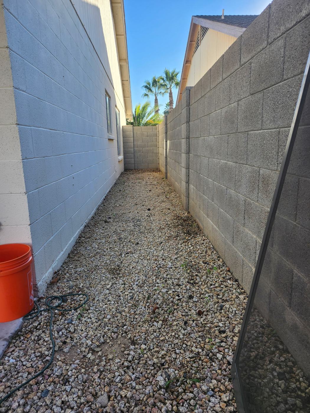 Side Yard Weed Cleanup after service